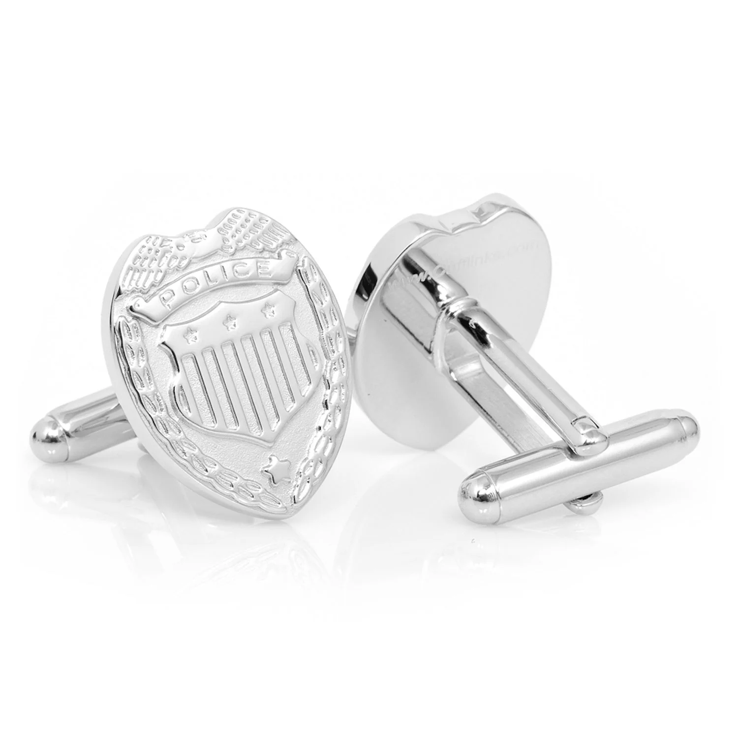 Silver Police Badge Cufflinks - Image 3