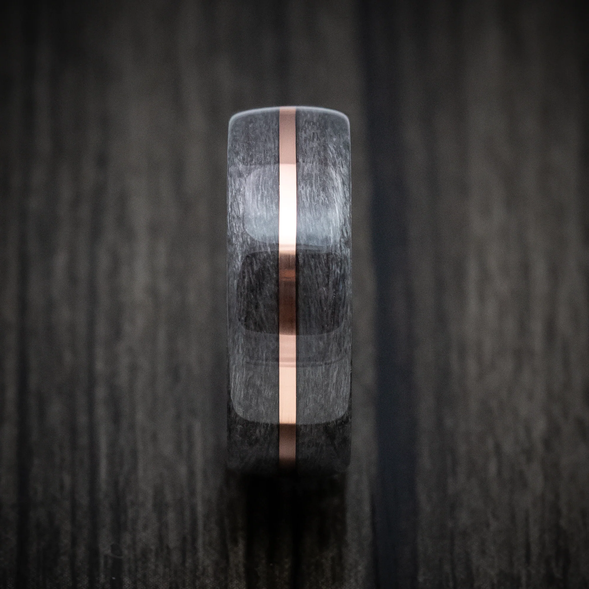 Solid Wood Men's Band with Copper Inlay - Image 3