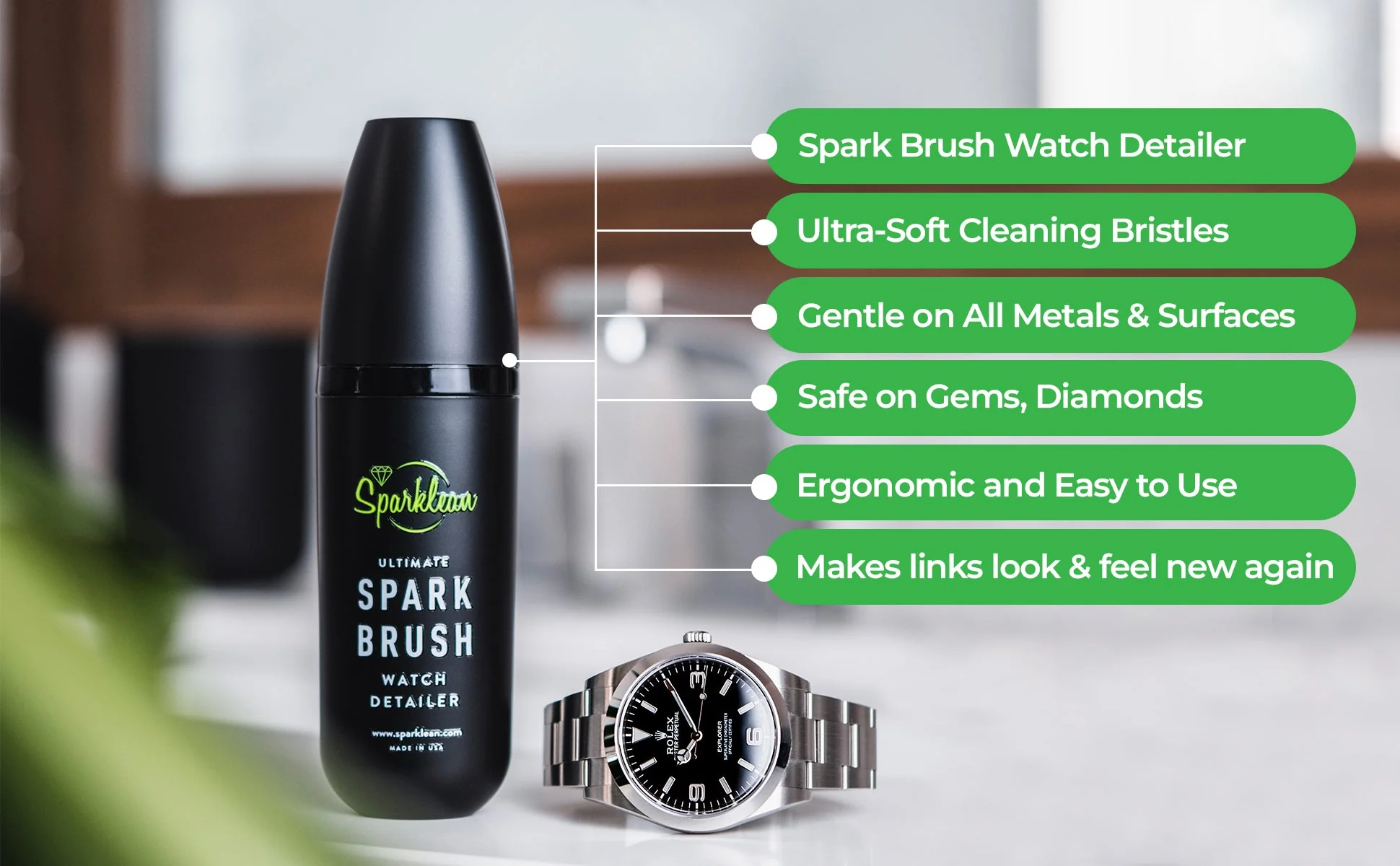 SparkBrush Soft-Bristle Gentle on All Metals, Jewelry, & Watches - Image 6