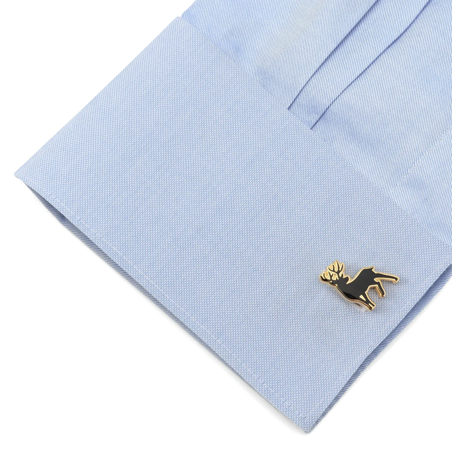 Stag Deer Gold Cufflinks - Image 3