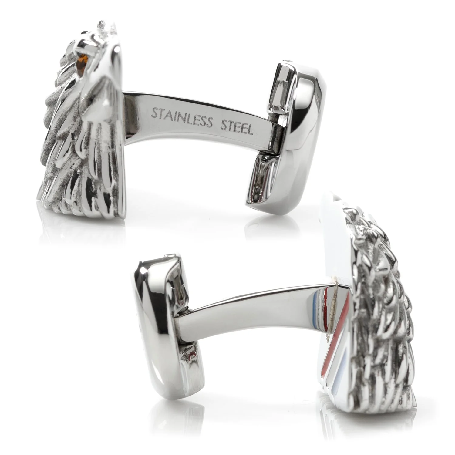 Stainless Steel Eagle Head Cufflinks - Image 4