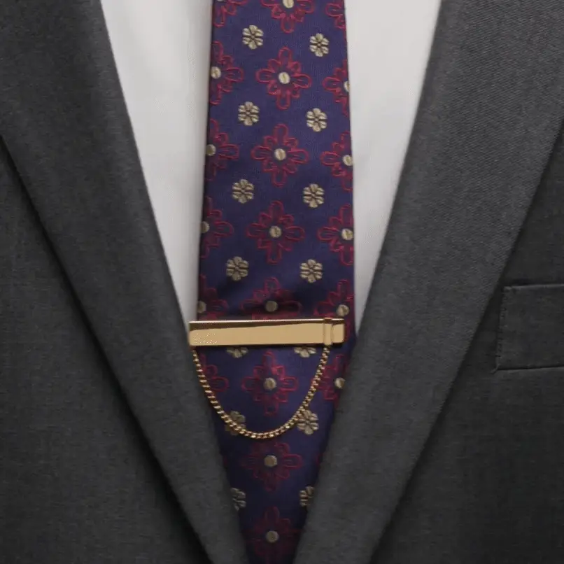 Stainless Steel Gold Chain Tie Clip - Image 8