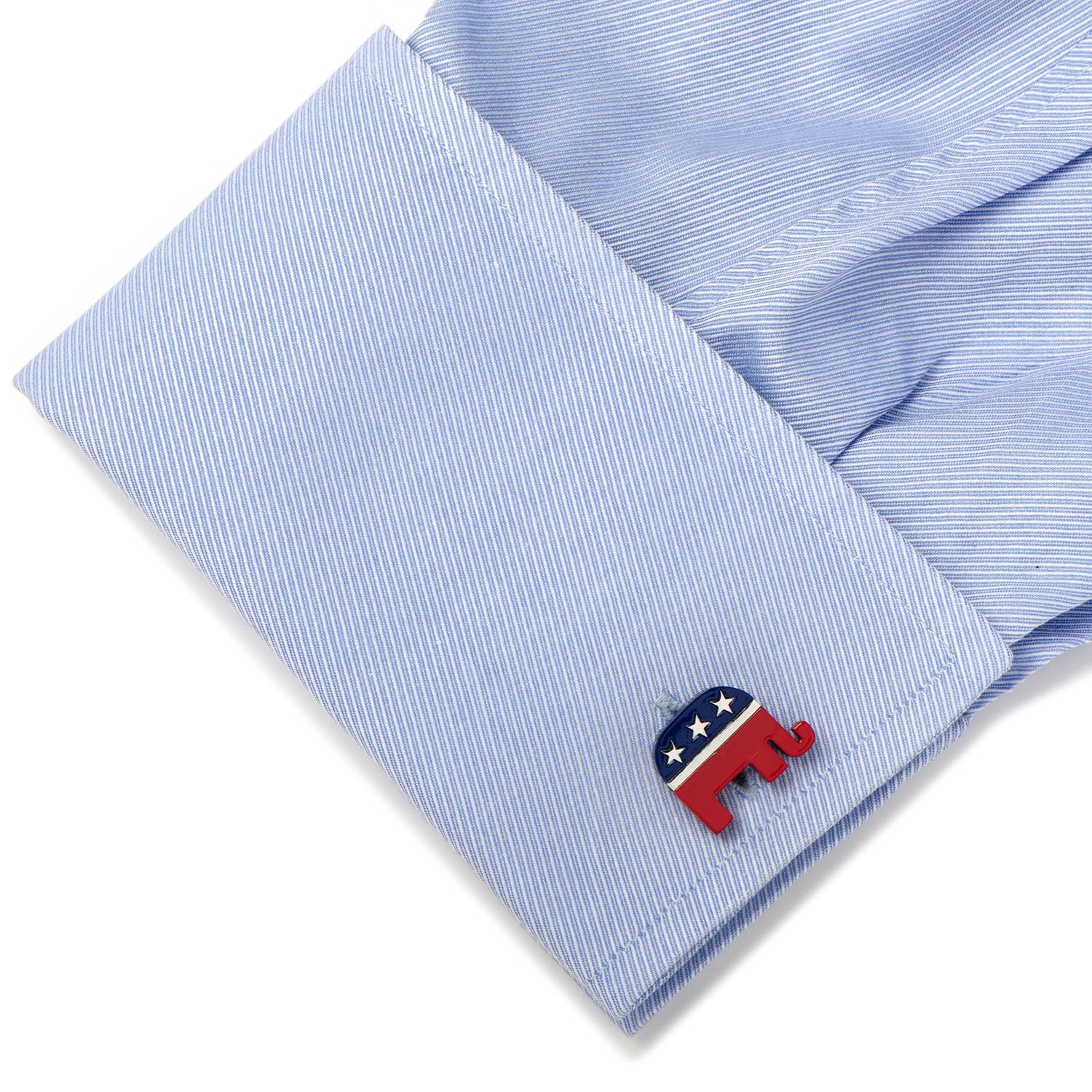 Stainless Steel Republican Elephant Cufflinks - Image 3