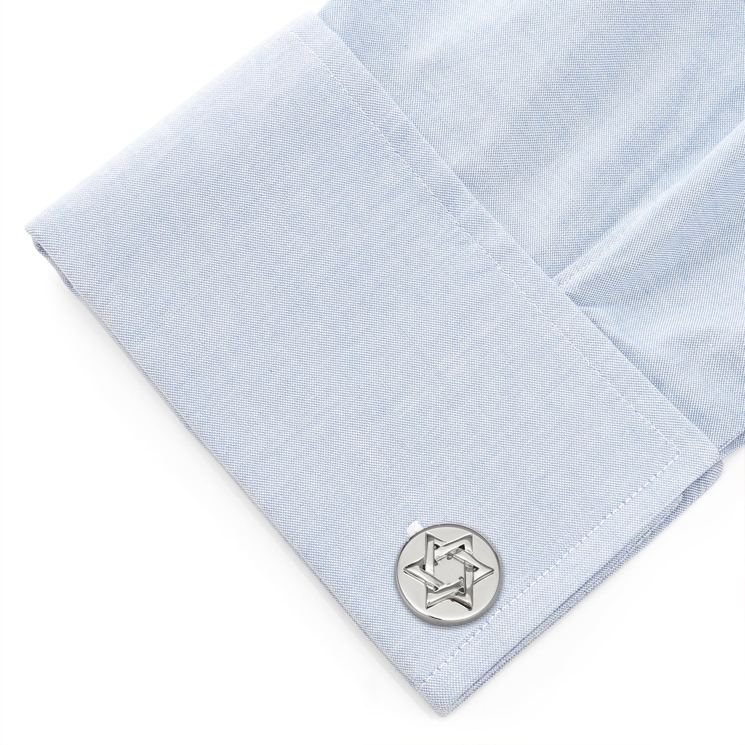 Star of David Stainless Steel Cufflinks - Image 3