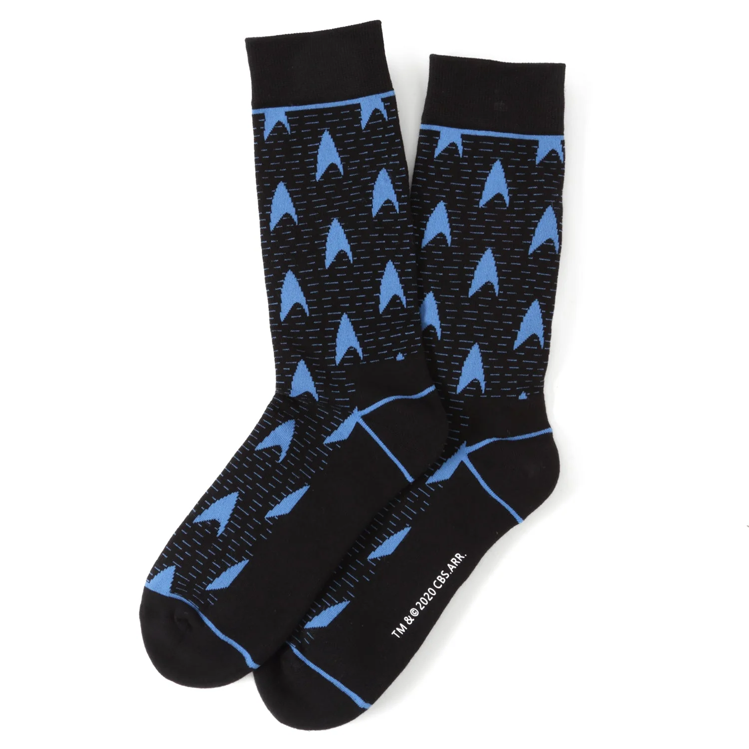 Star Trek Blue Delta Shield Black Men's Socks - Image 2