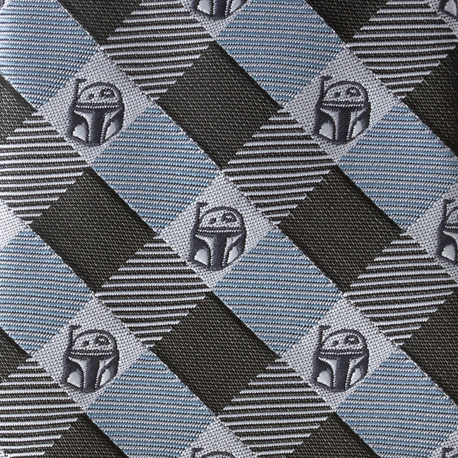 Star Wars Boba Fett Blue and Gray Plaid Tie - Image 5