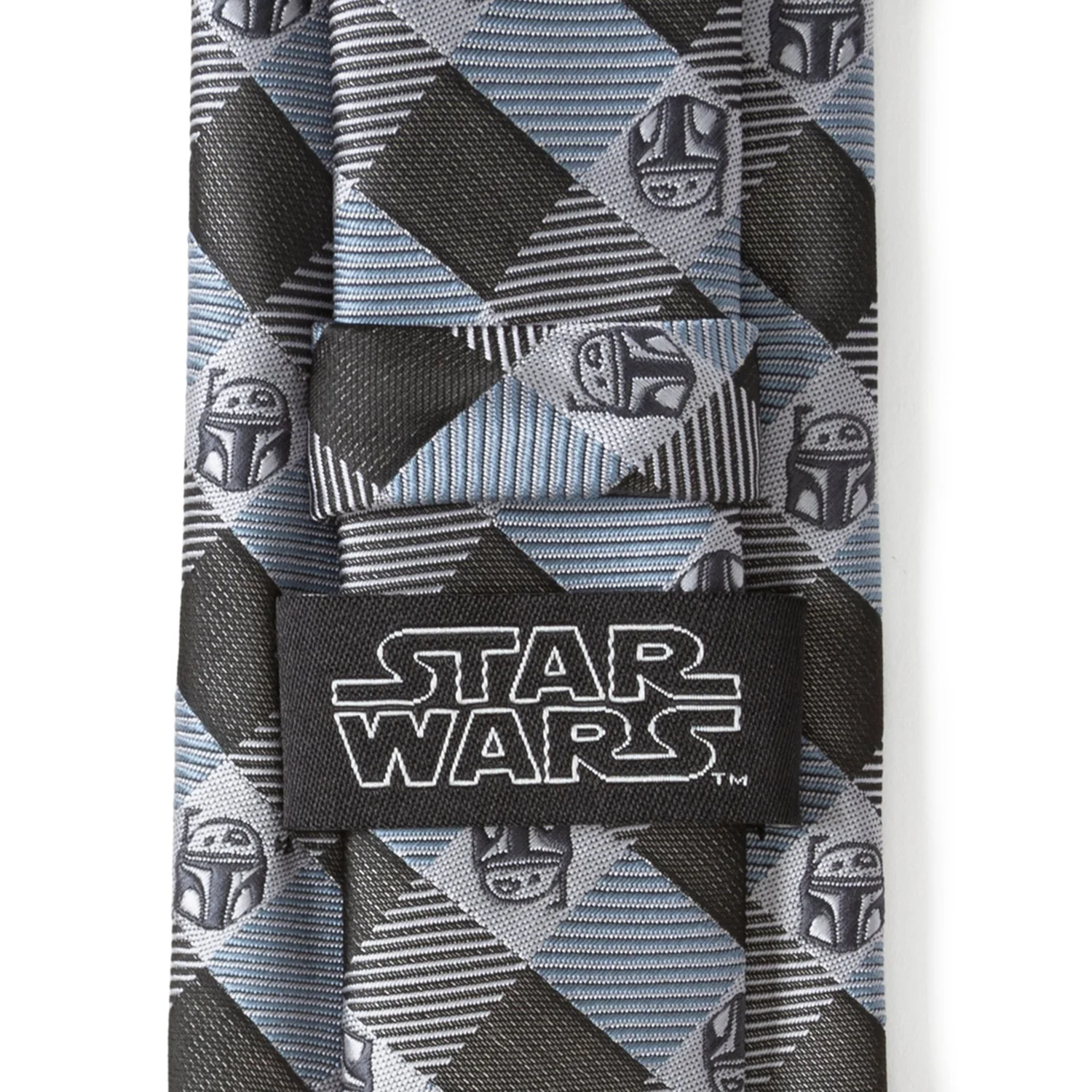 Star Wars Boba Fett Blue and Gray Plaid Tie - Image 6