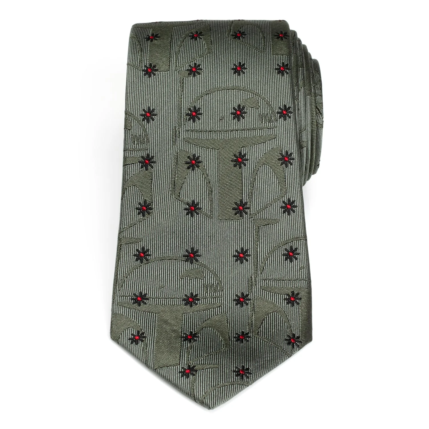 Star Wars Boba Fett Green Floral Motif Tie - Image 3