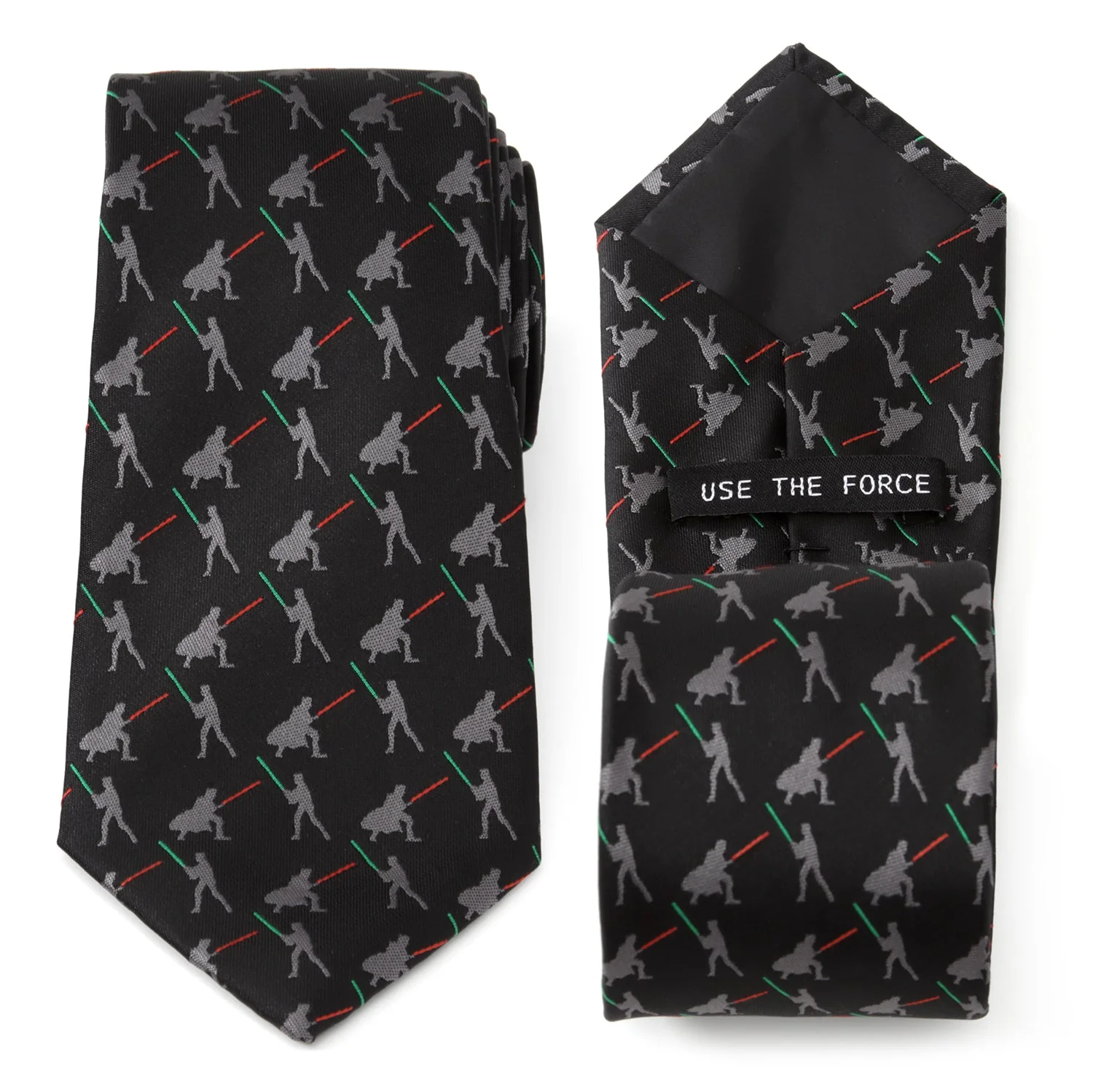Star Wars Darth Vader and Luke Skywalker LIGHTSABER Battle Black Tie