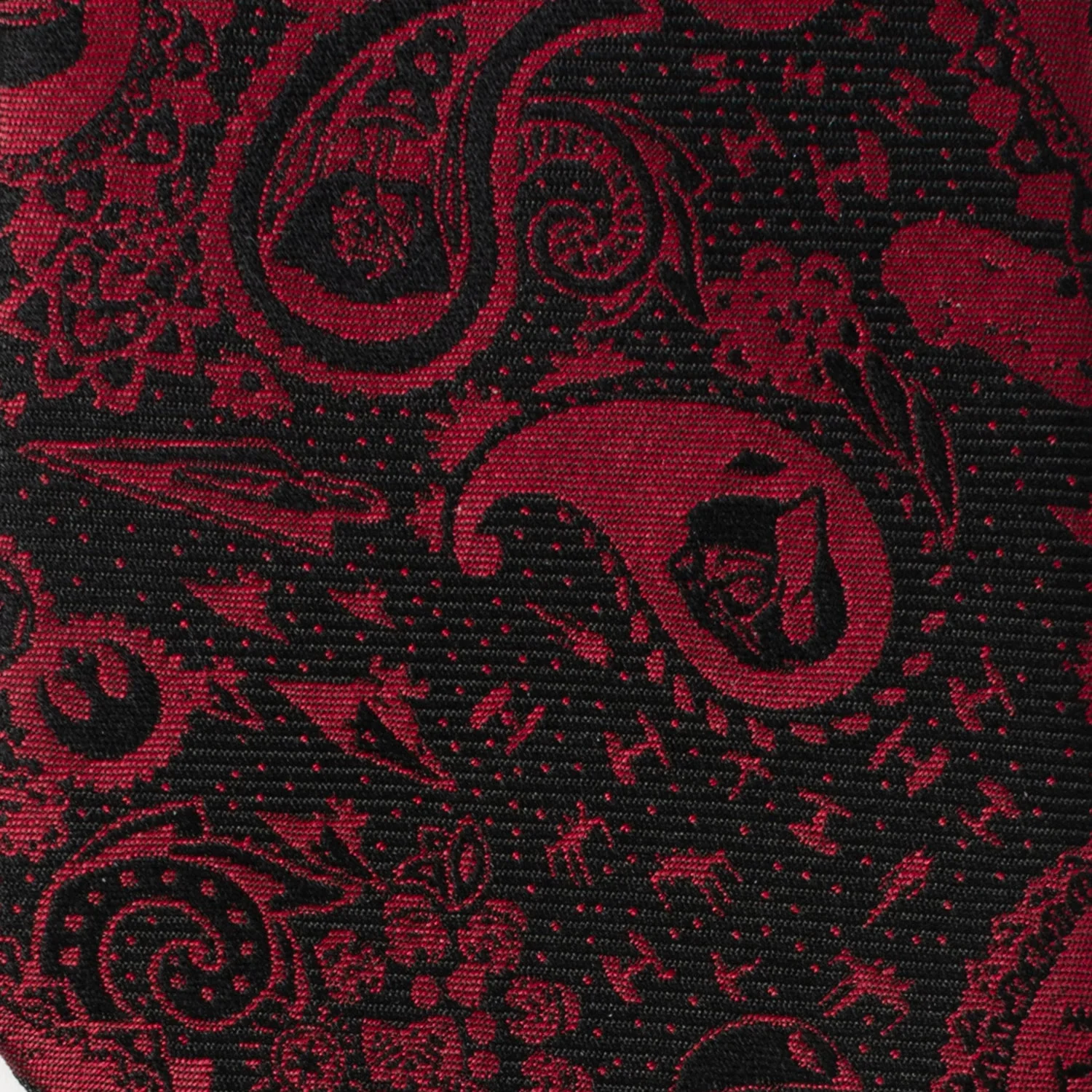 Star Wars Darth Vader Black and Red Paisley Tie - Image 4