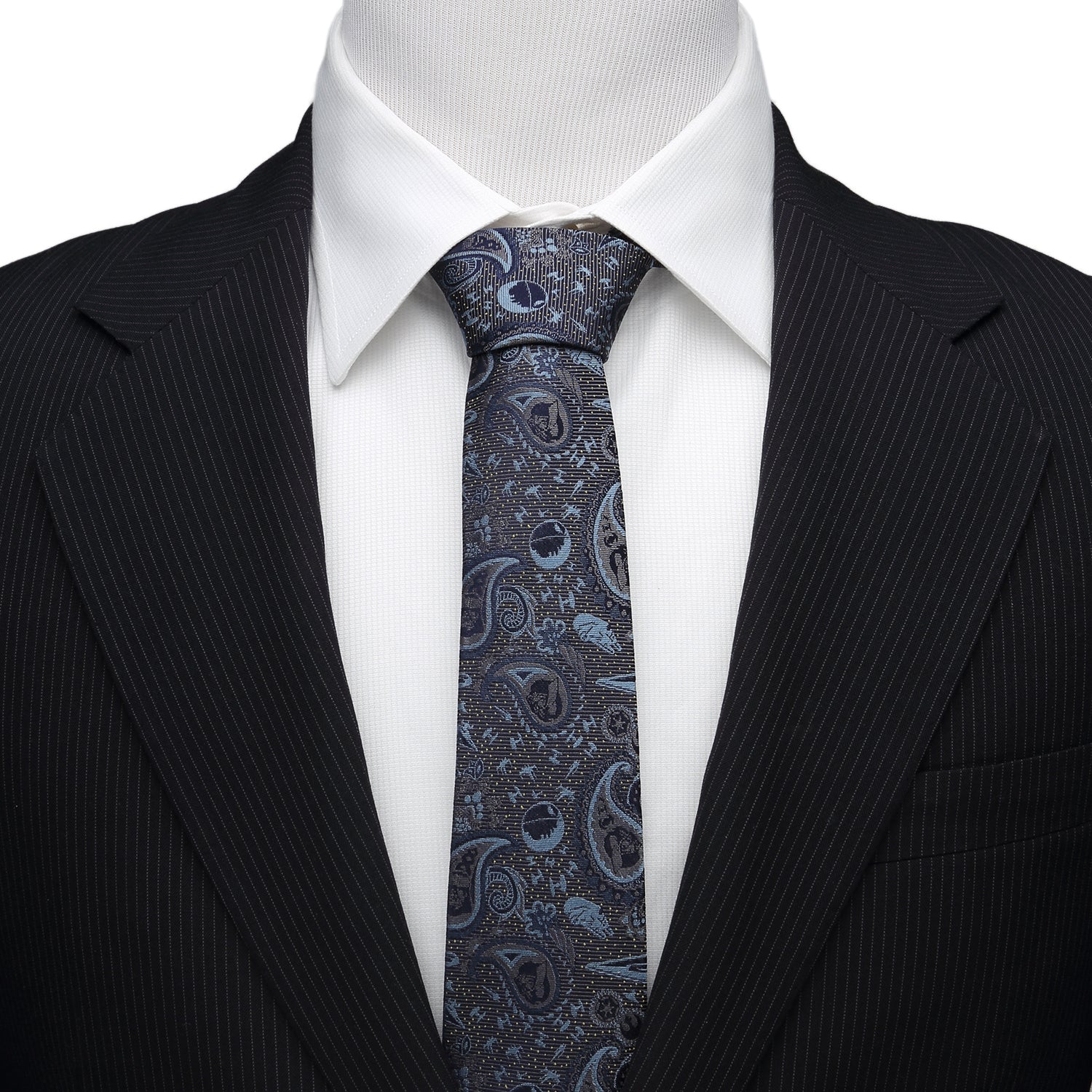 Star Wars Darth Vader Blue and Gray Paisley Tie - Image 2