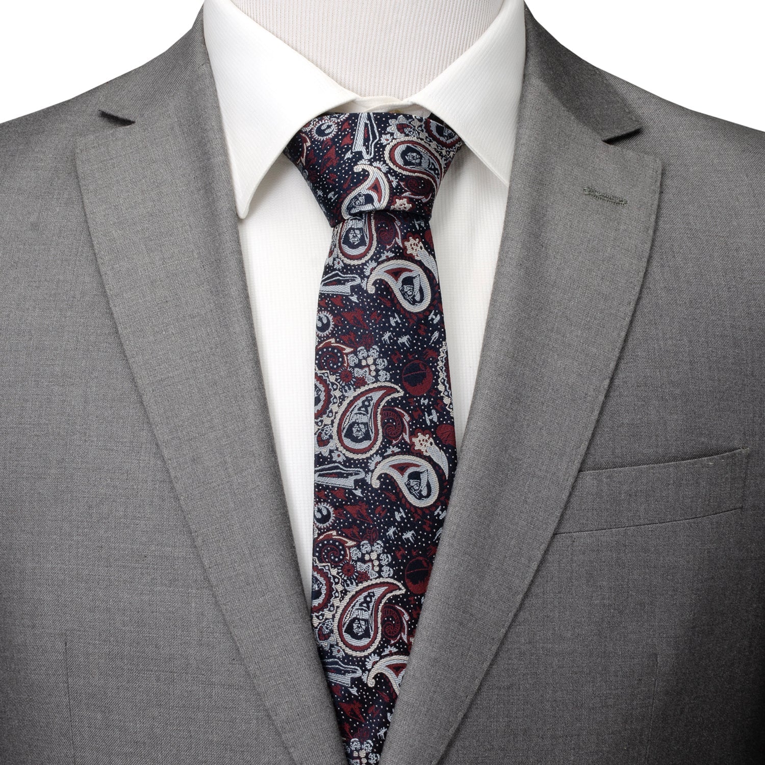 Star Wars Darth Vader Navy Multicolored Paisley Tie - Image 2