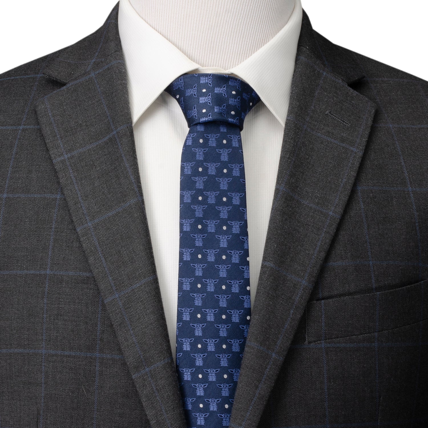Star Wars Grogu Navy Blue Tie - Image 2