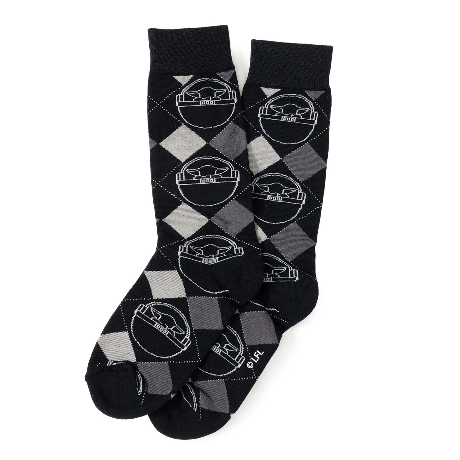 Star Wars Mandalorian 3-Pack Dress Sock and Mythosaur Lapel Pin Gift Set - Image 4
