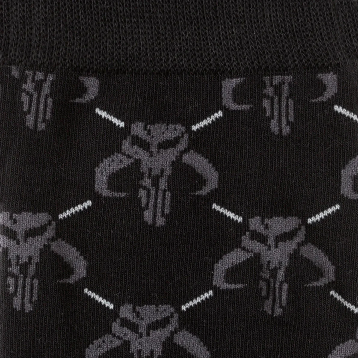 Star Wars Mandalorian Charcoal Gray Dress Socks and Mythosaur Lapel Pin Gift Set - Image 3