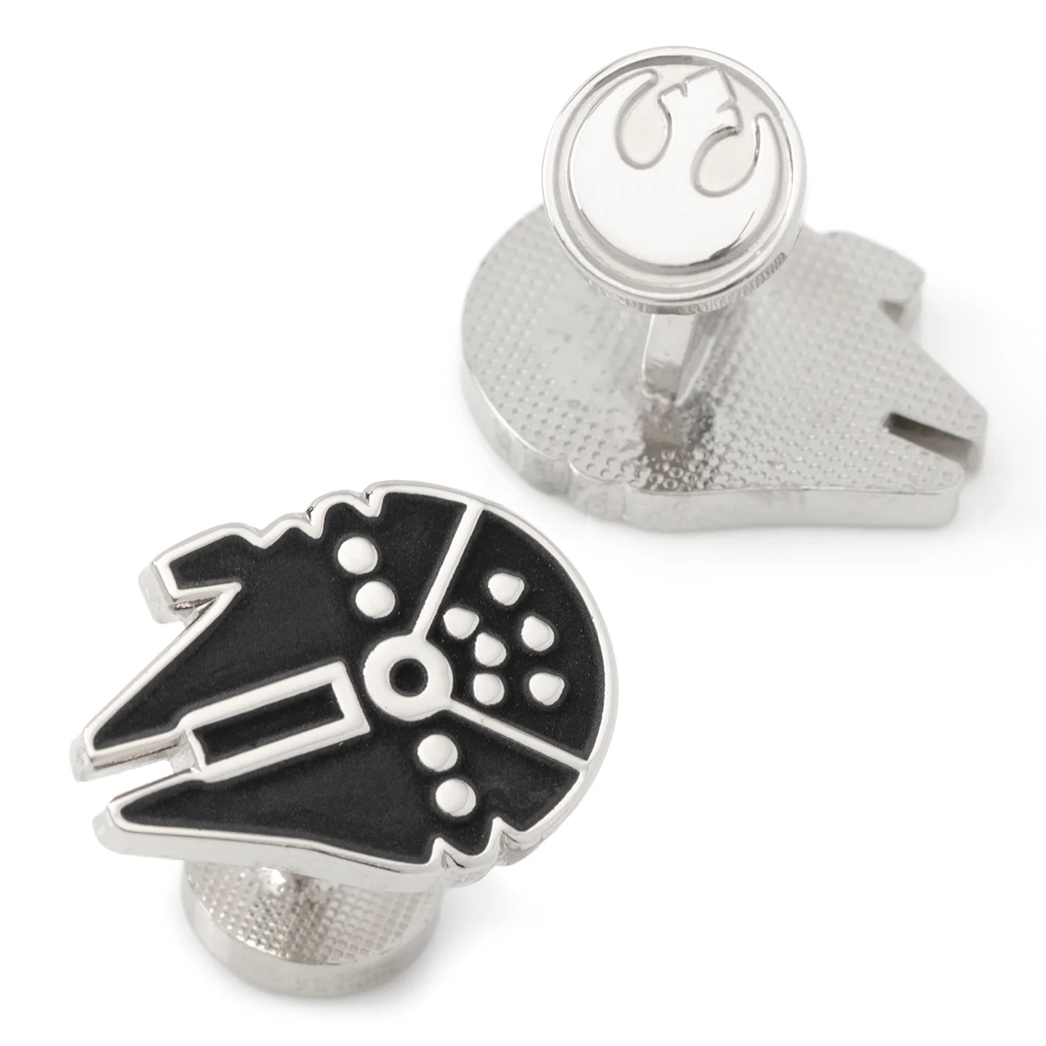 Star Wars Millennium Falcon Silver Inlaid Cufflinks - Image 2