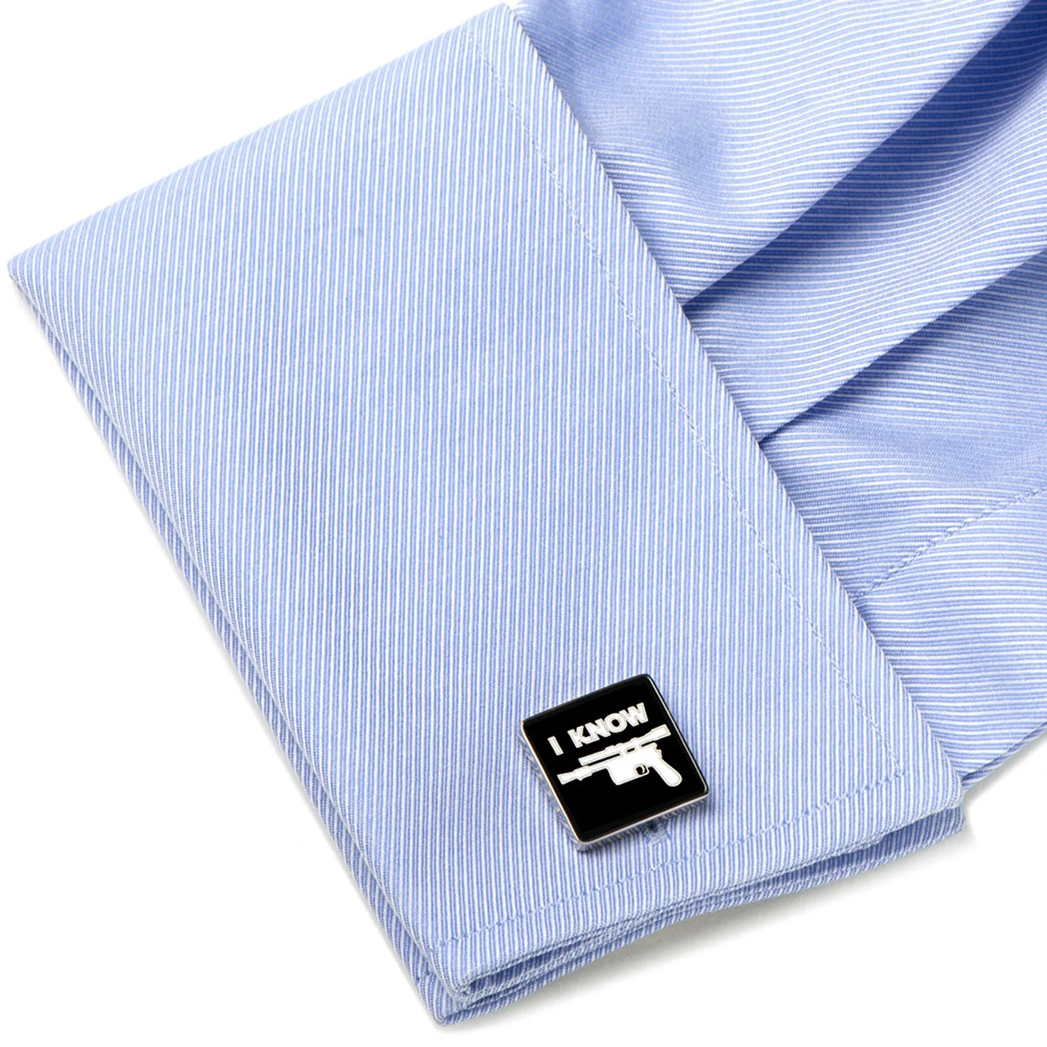 Star Wars Princess Leia and Han Solo "I Love You / I Know" Icon Cufflinks - Image 3