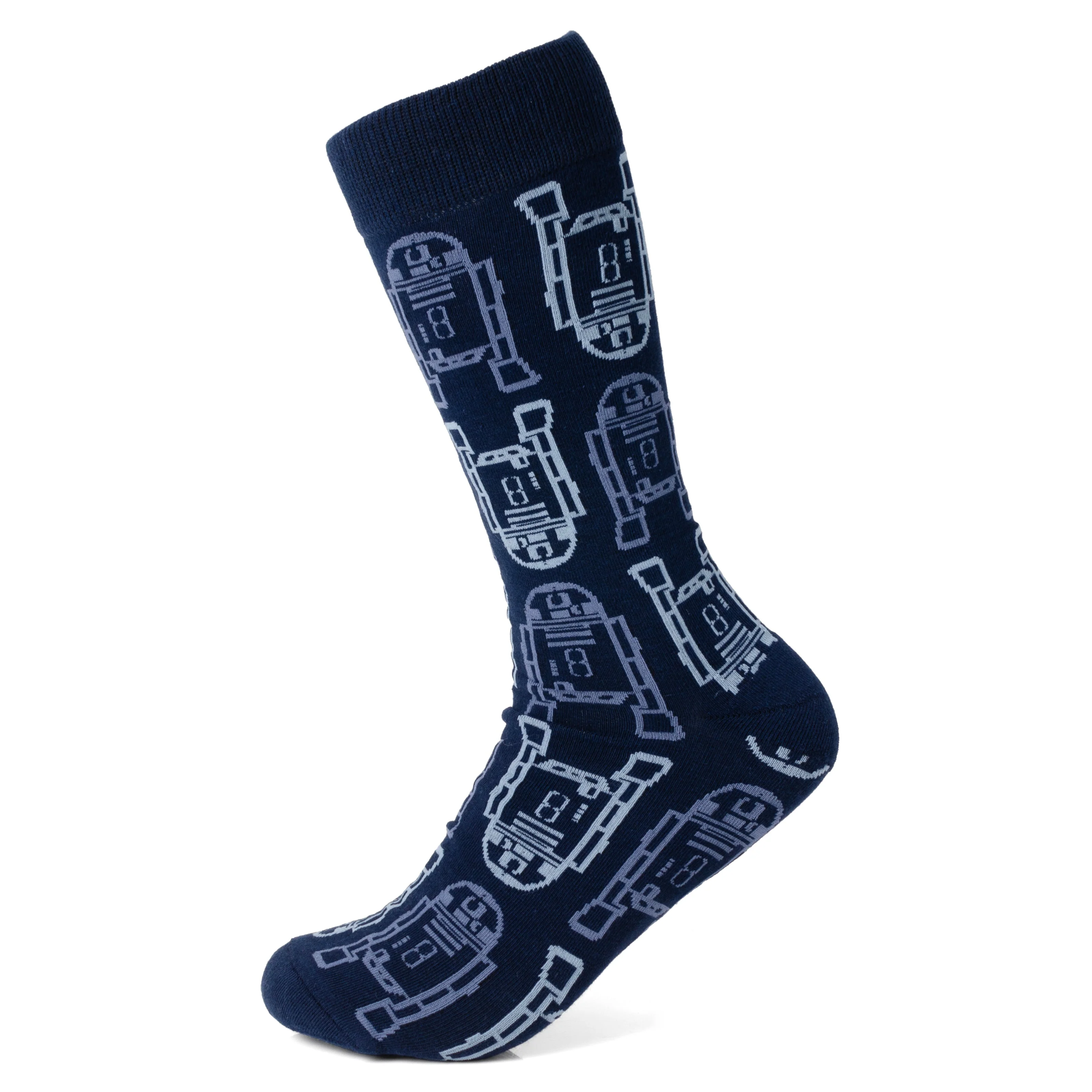 Star Wars R2-D2 Light and Dark Blue Dress Socks and Lapel Pin Gift Set - Image 2