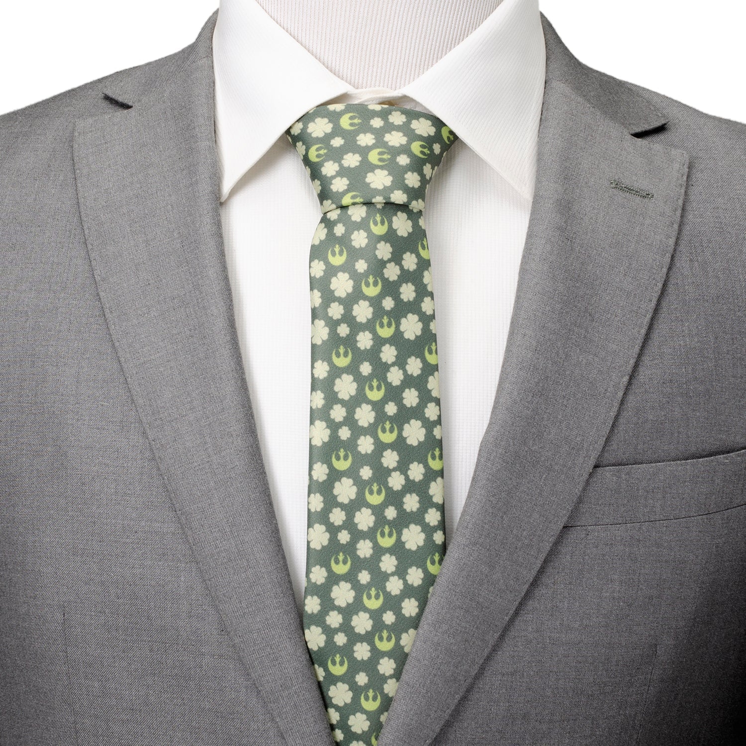 Star Wars Rebel Alliance Crest and Shamrock Green Tie - Image 2