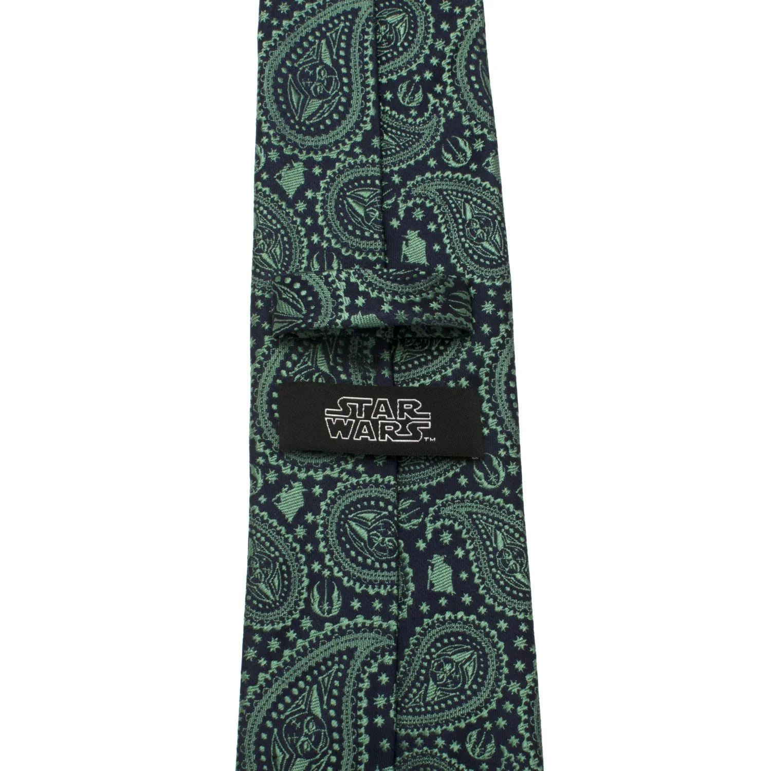 Star Wars Yoda Green and Blue Paisley Tie - Image 4