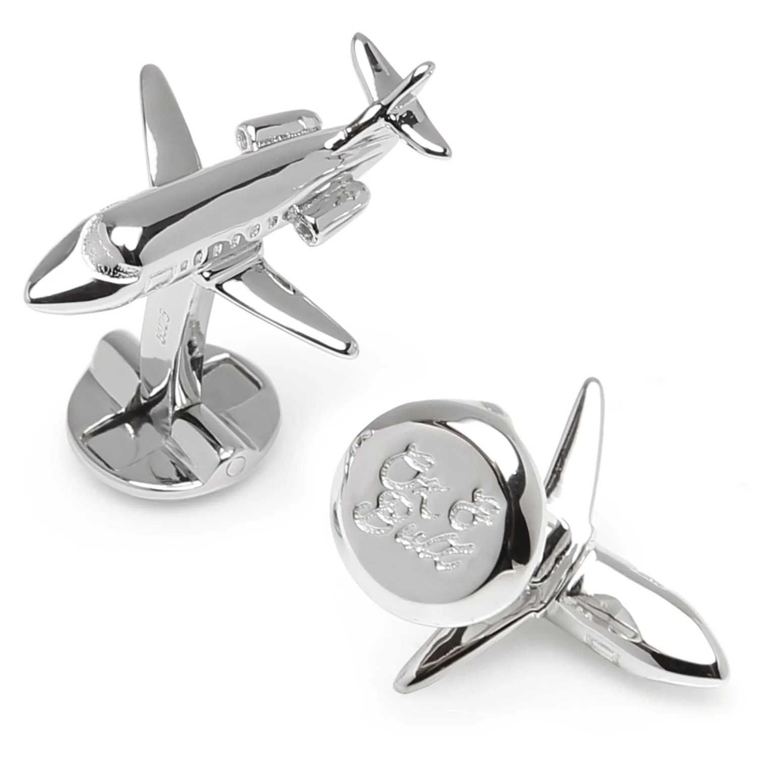 Sterling Private Jet Cufflinks - Image 2