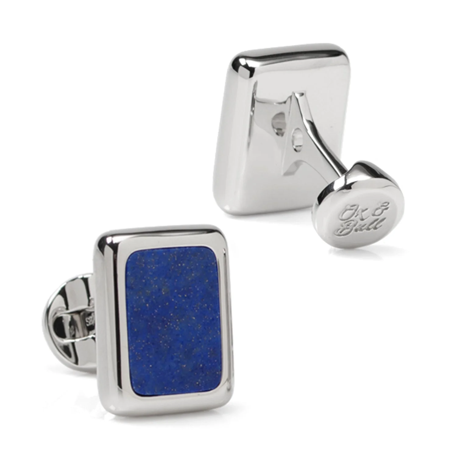 Sterling Silver and Lapis JFK Presidential Cufflinks - Image 3