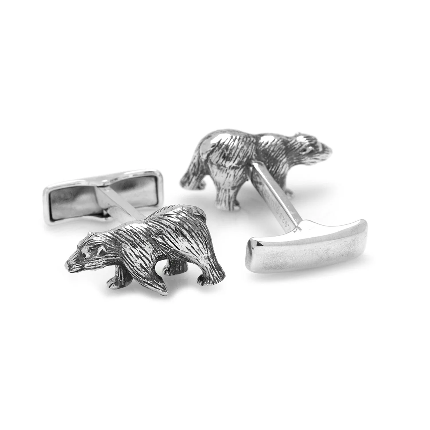 Sterling Silver Bear Cufflinks - Image 2