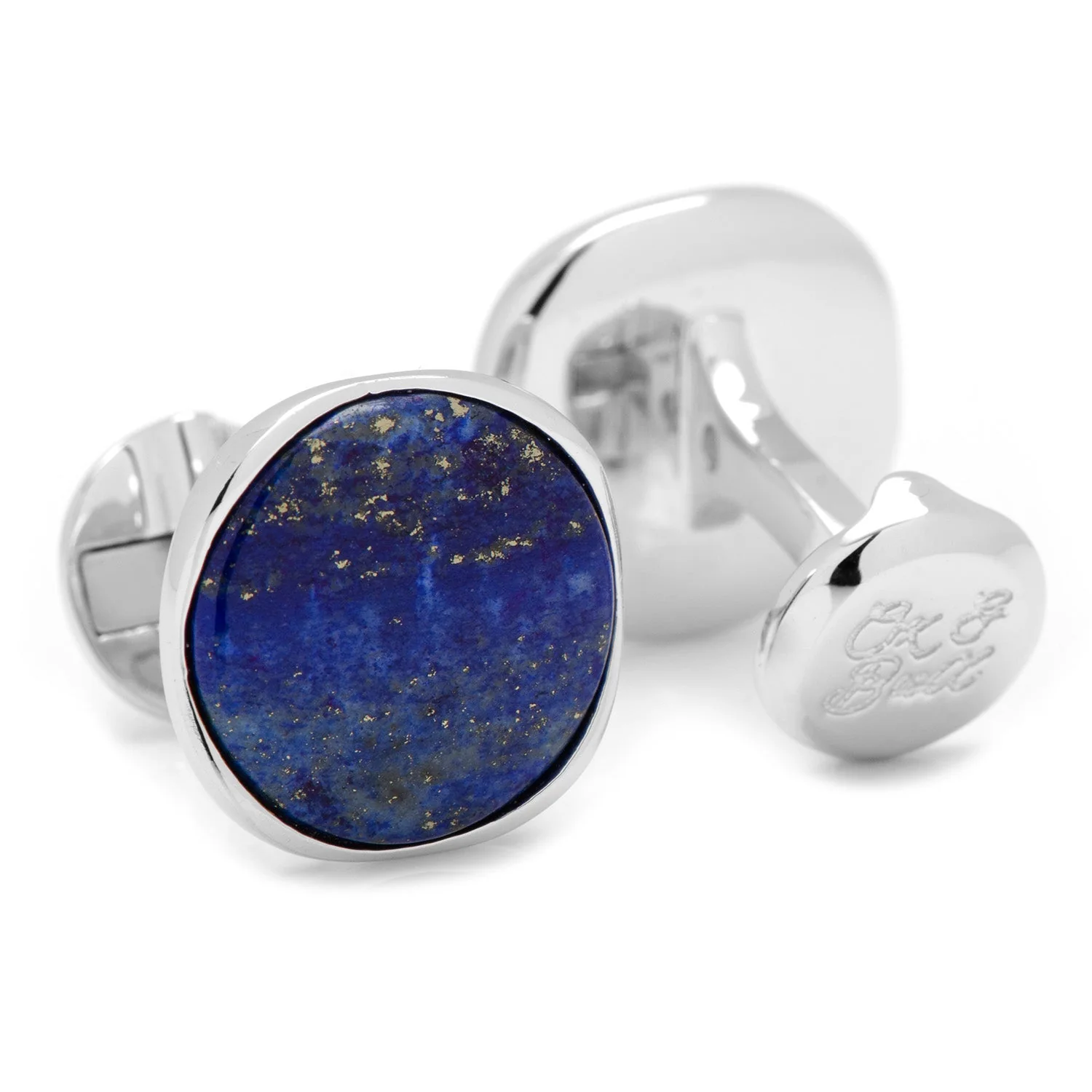 Sterling Silver Classic Formal Lapis Cufflinks - Image 2