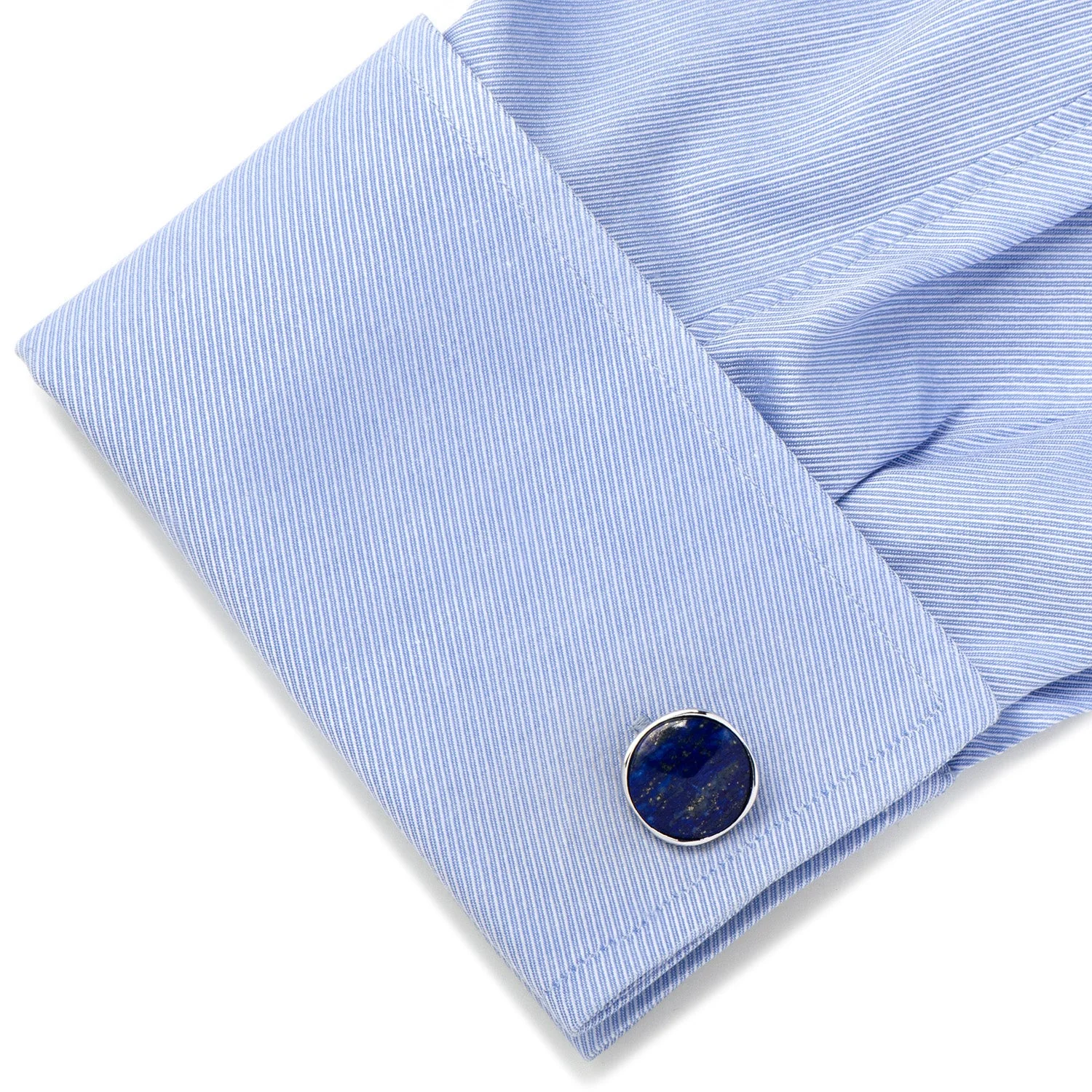 Sterling Silver Classic Formal Lapis Cufflinks - Image 5