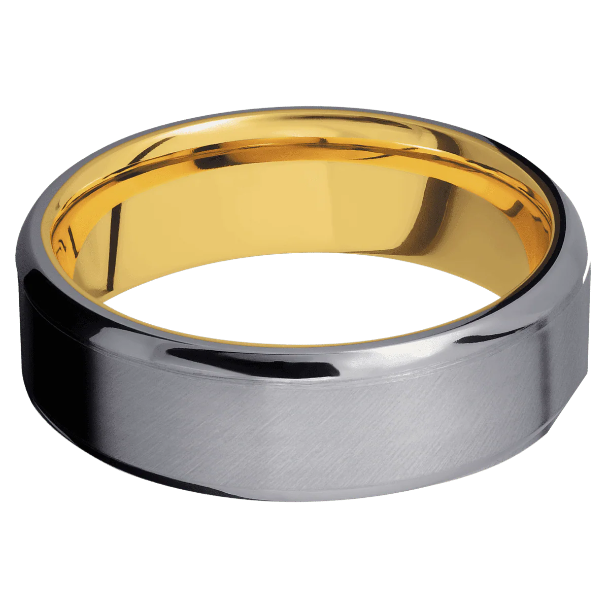 Tantalum + Anglesatin , Polish Finish + 18K Yellow Gold - Image 3