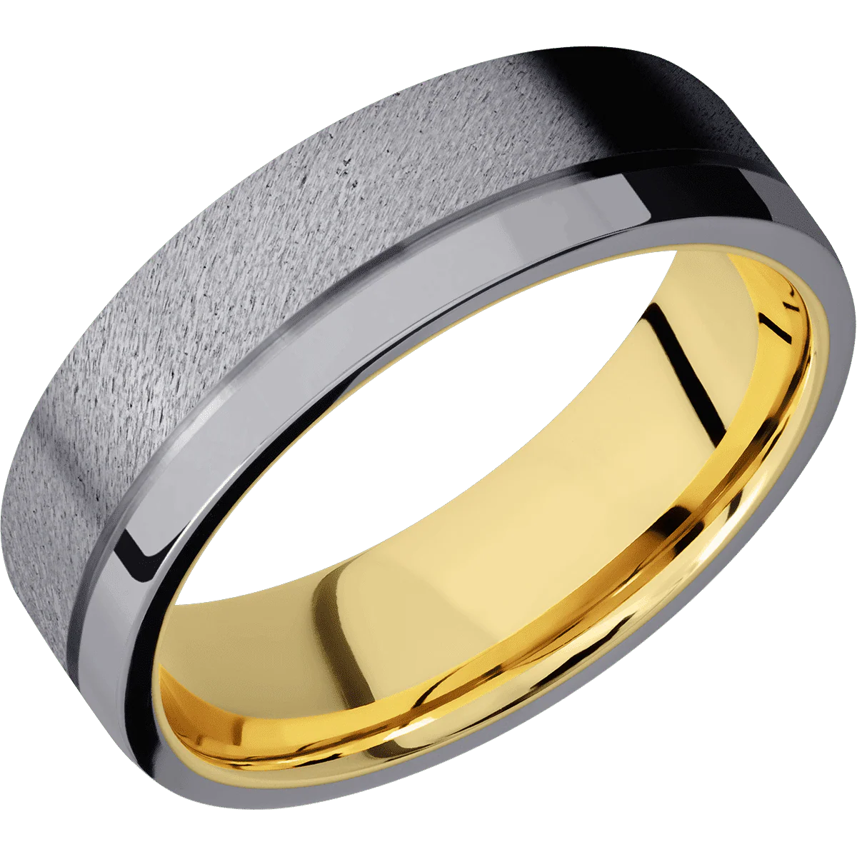 Tantalum + Anglestone , Polish Finish + 14K Yellow Gold - Image 2