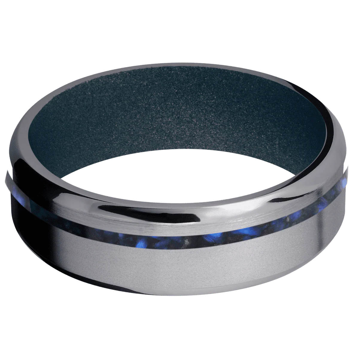 Tantalum + Bead , Satin Finish + Blue Titanium - Image 3