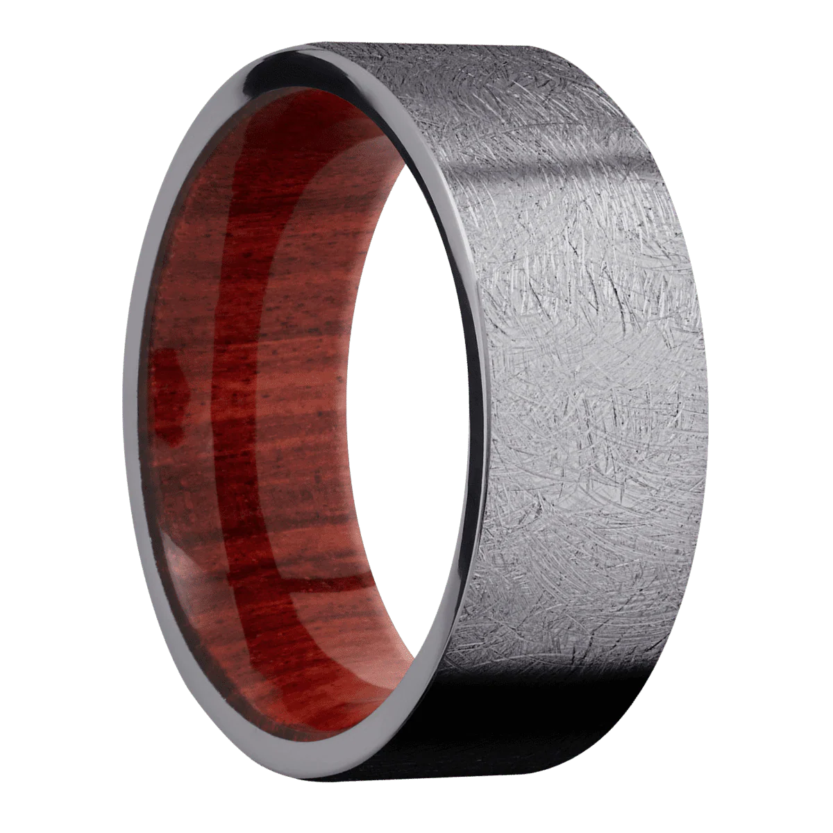 Tantalum + Distressed Finish + Red Heart