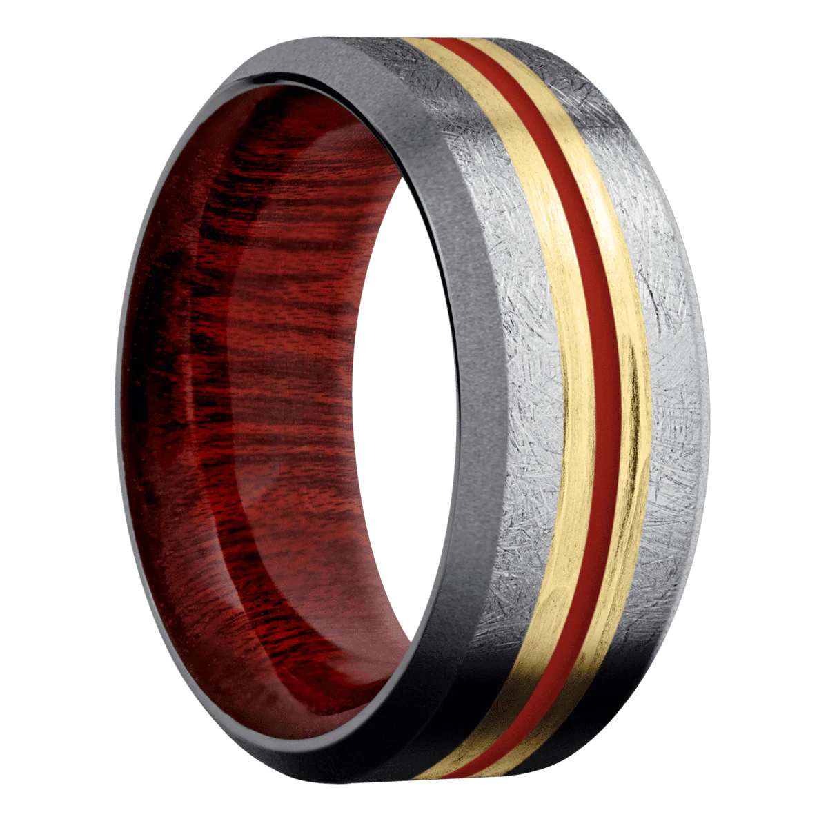 Tantalum + Distressed , Sand Finish + Blood Wood