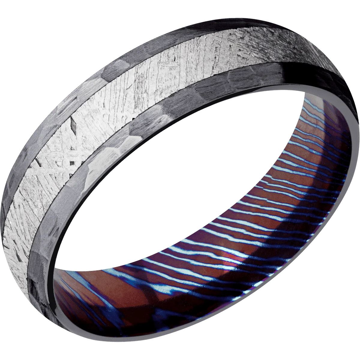 Tantalum + Hammer Finish + Titanium Damascus - Image 2