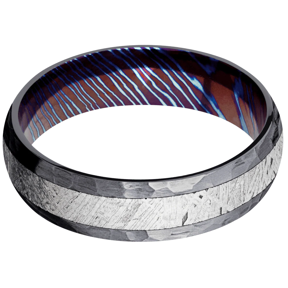 Tantalum + Hammer Finish + Titanium Damascus - Image 3