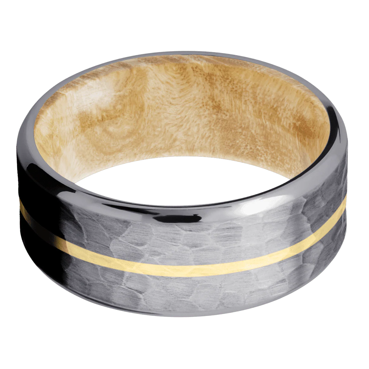 Tantalum + Hammer , Polish Finish + Boxelder Burl - Image 3