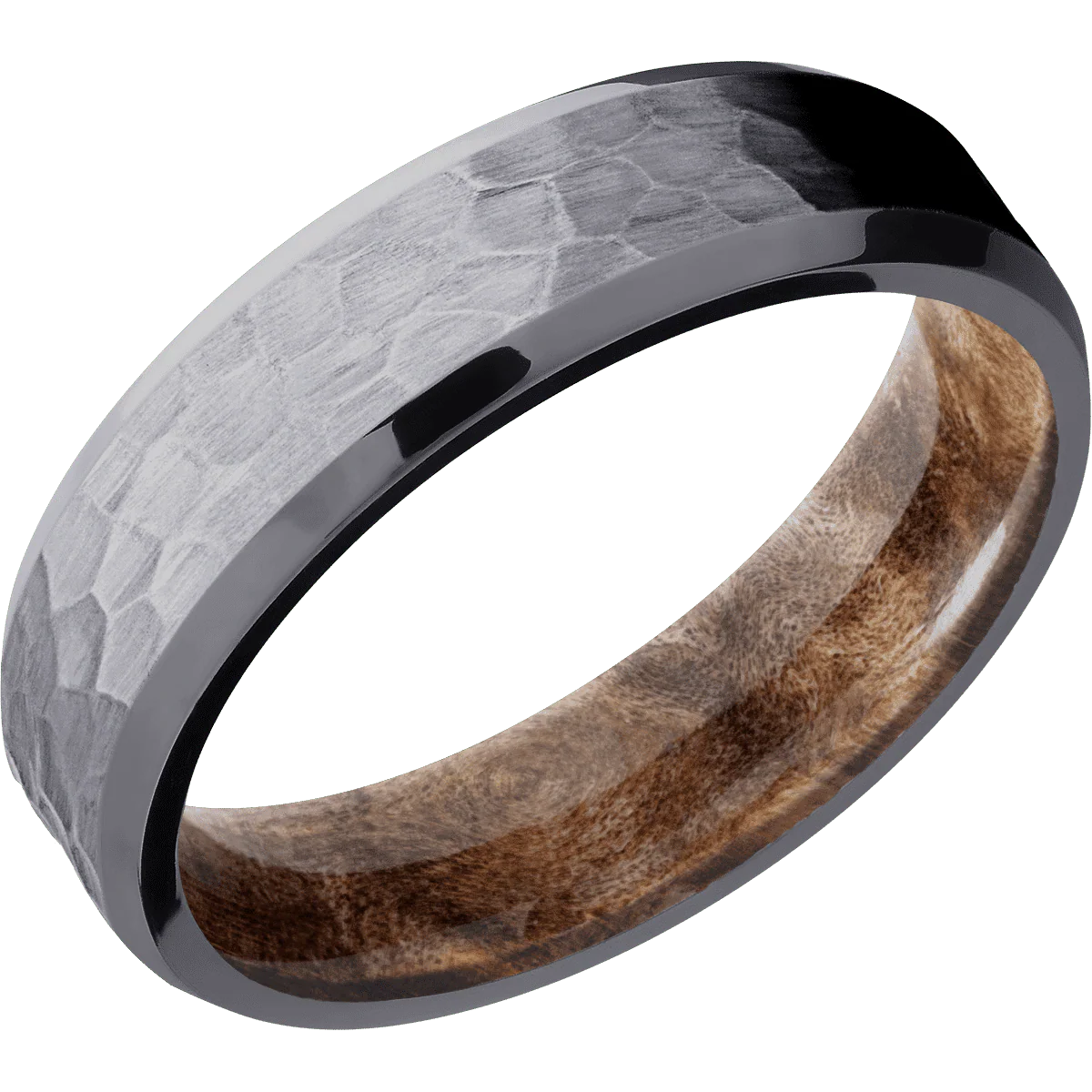 Tantalum + Hammer , Polish Finish + Maple Burl - Image 2