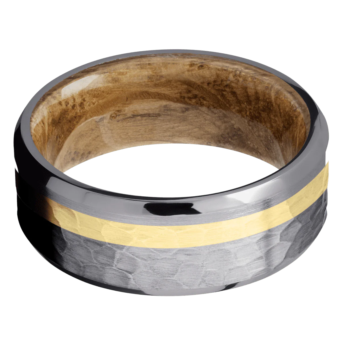 Tantalum + Hammer , Polish Finish + Whiskey Barrel - Image 3