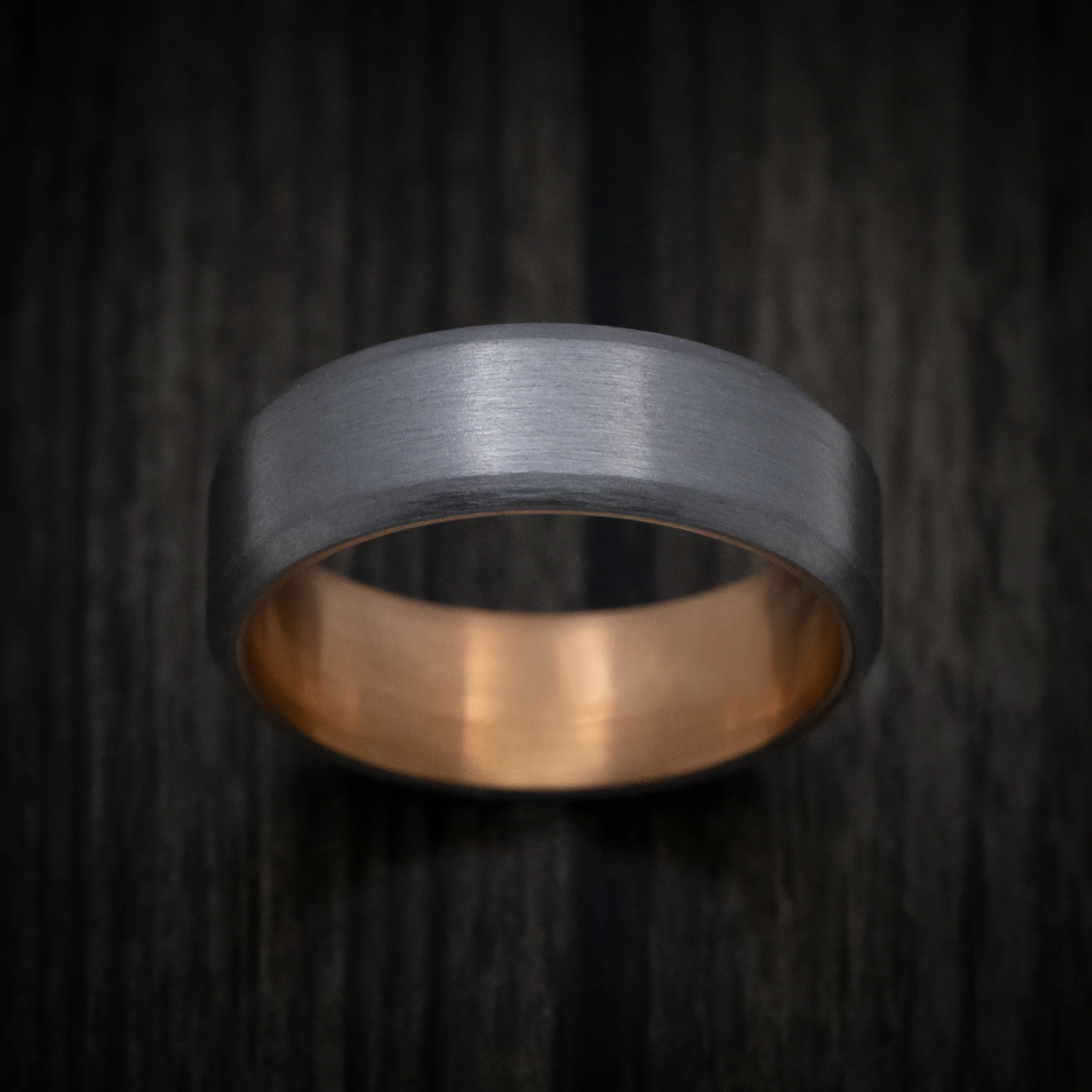 Tantalum Men's Ring with 14K Gold Sleeve - Image 2