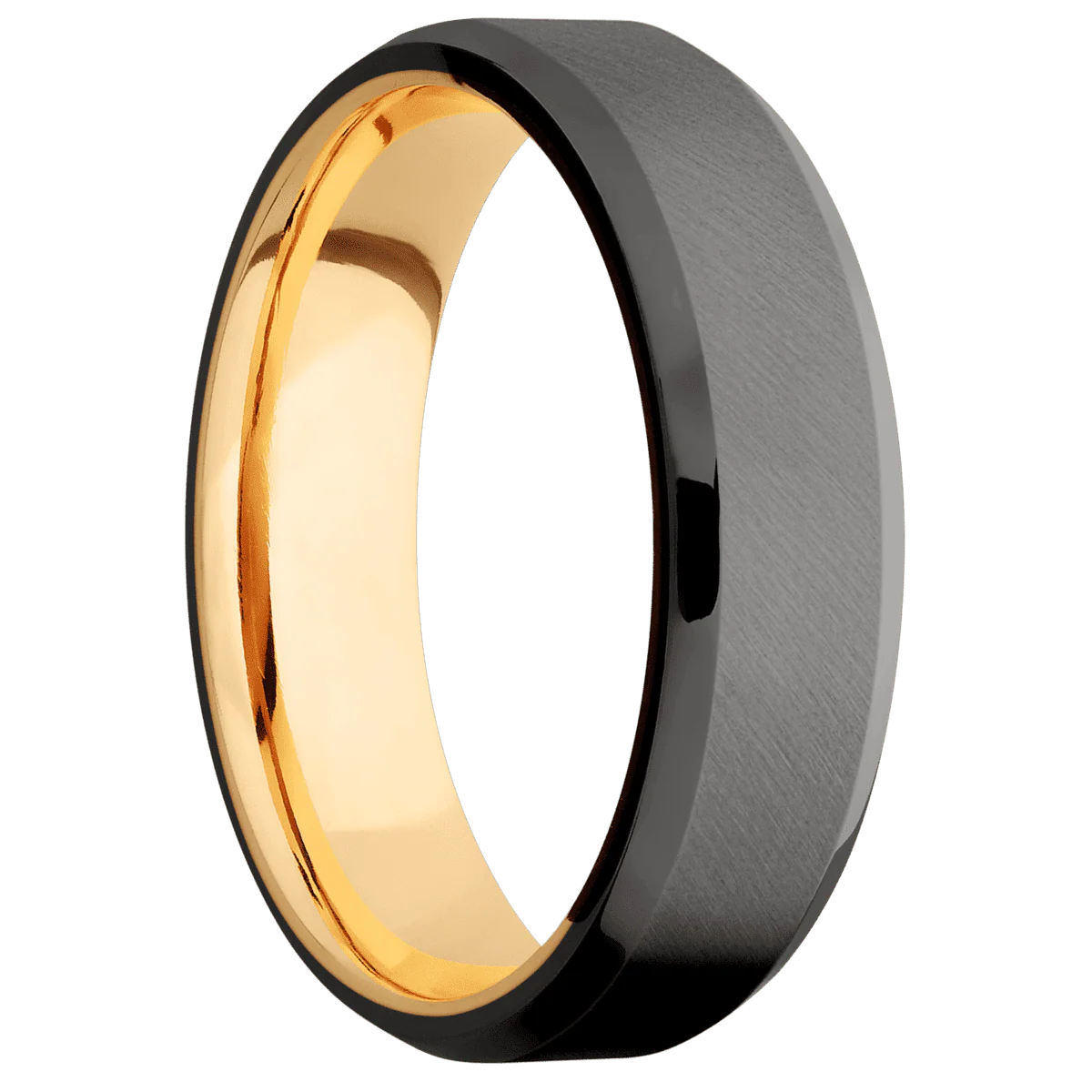 Tantalum Noir + Anglesatin , Polish Finish + 14K Yellow Gold