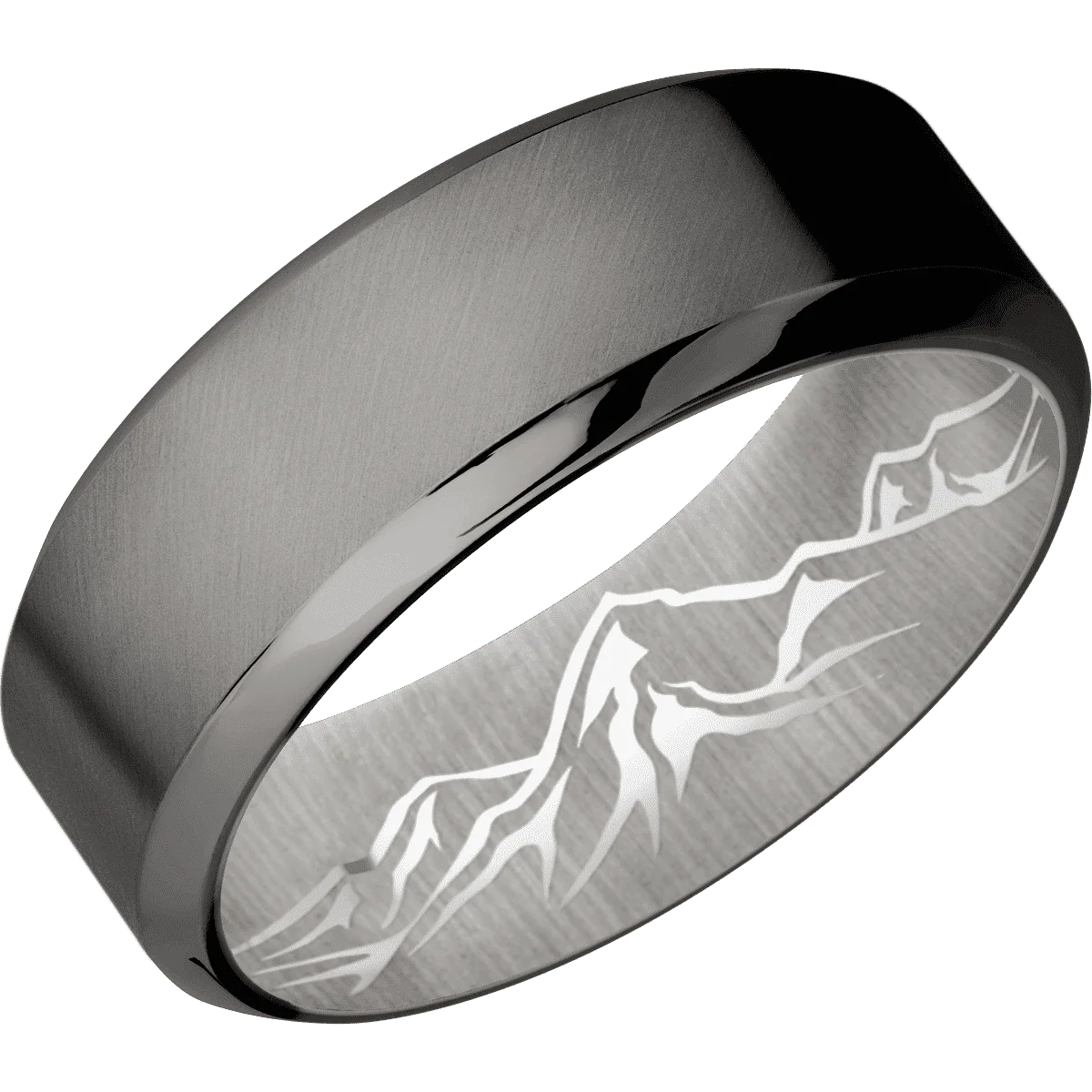 Tantalum Noir + Anglesatin , Polish Finish + Platinum - Image 2