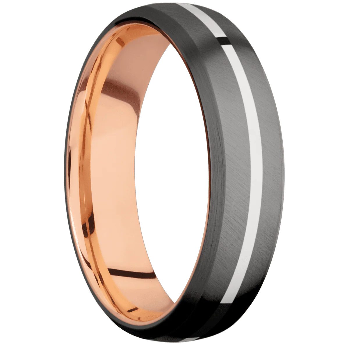 Tantalum Noir + Anglesatin , Satin Finish + 18K Rose Gold