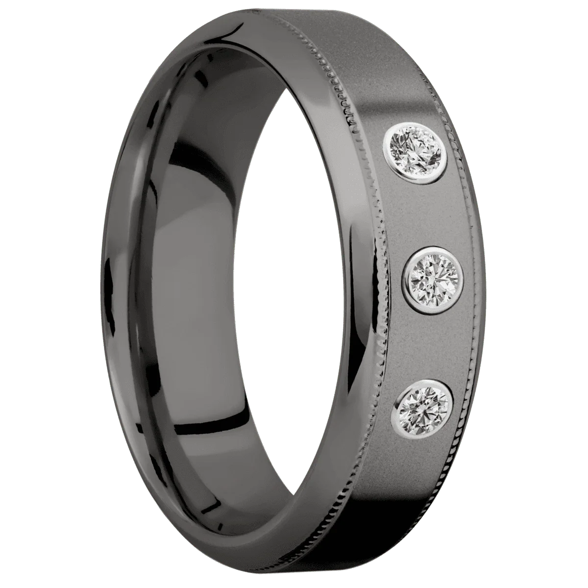 Tantalum Noir + Bead , Polish Finish