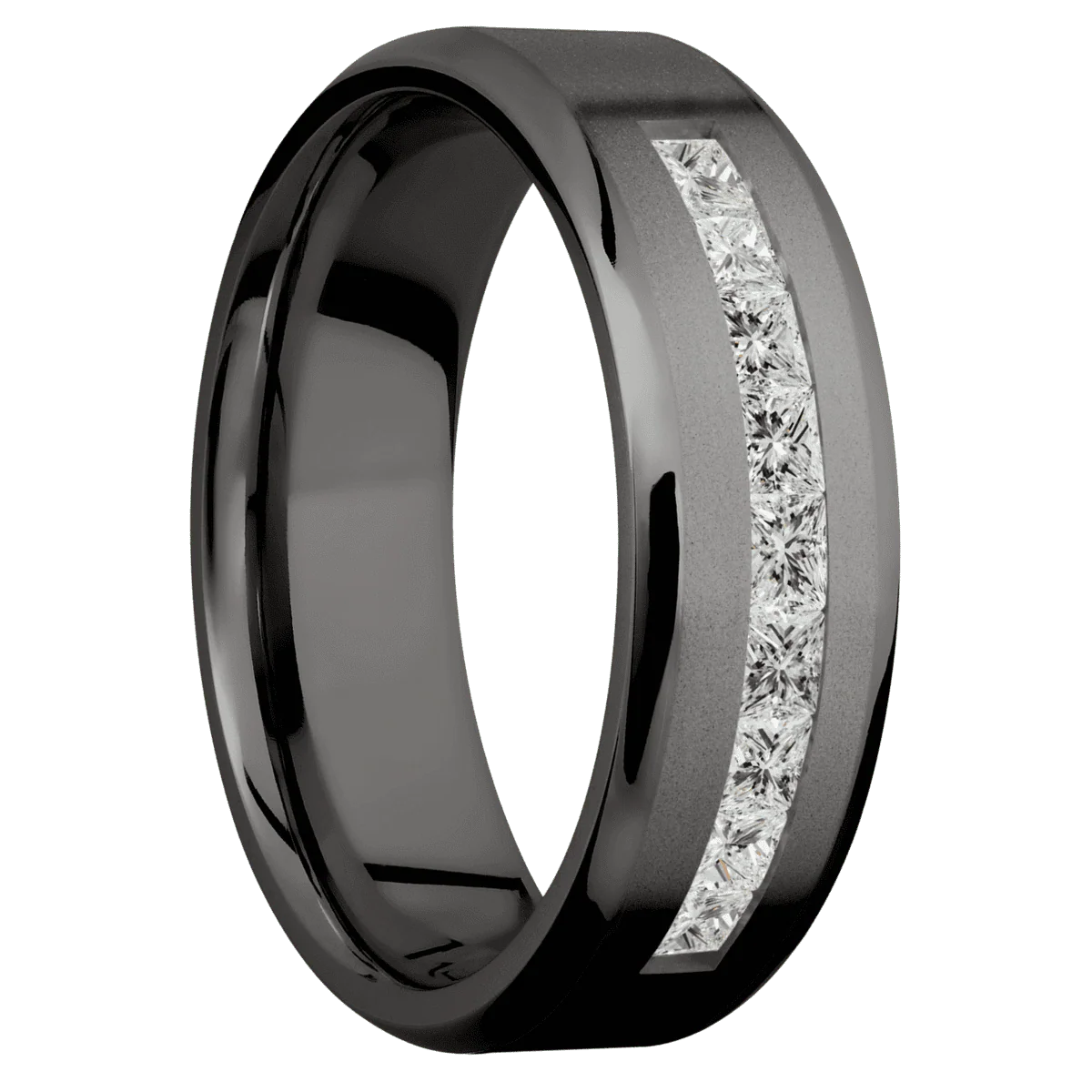 Tantalum Noir + Bead , Polish Finish