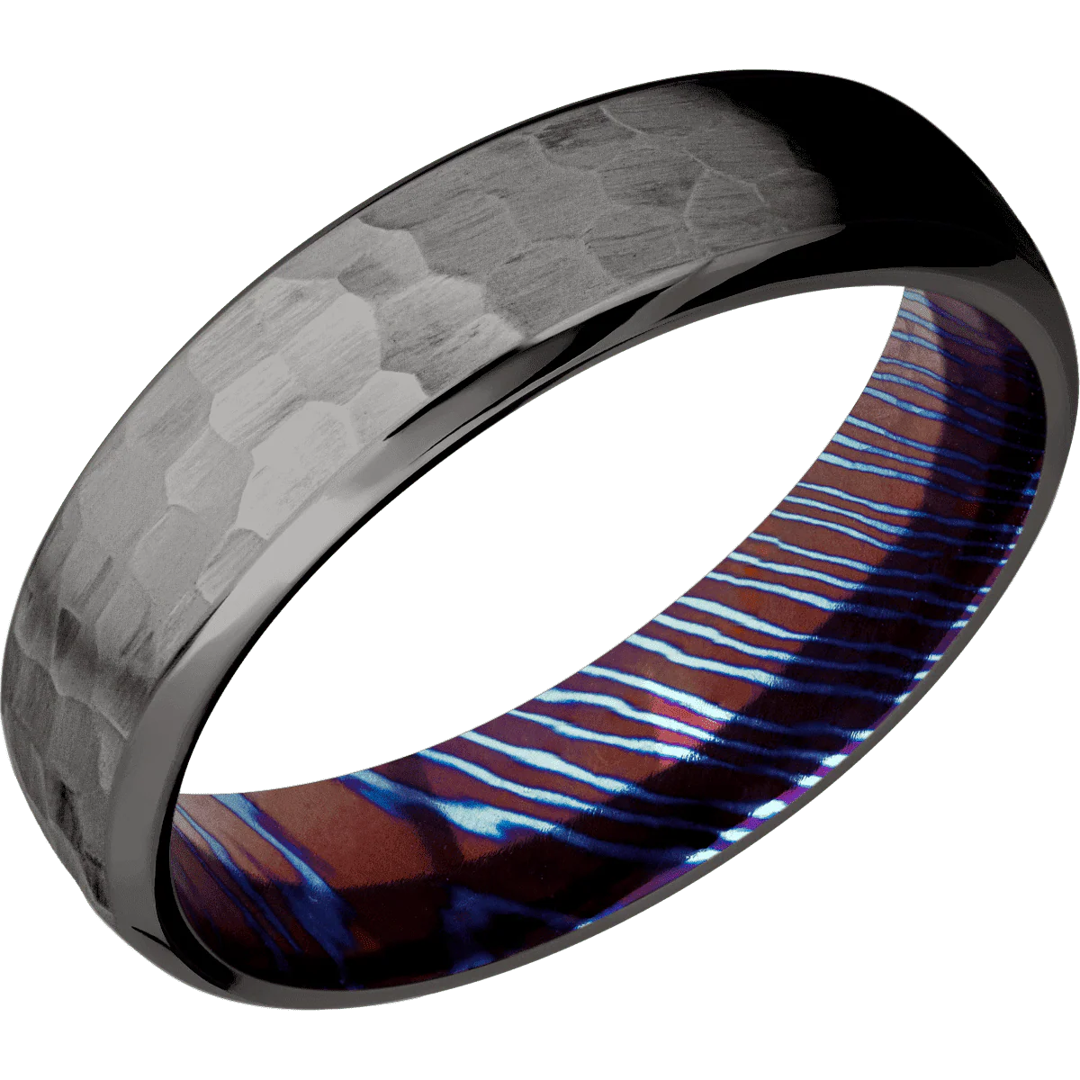 Tantalum Noir + Hammer , Polish Finish + Titanium Damascus - Image 2
