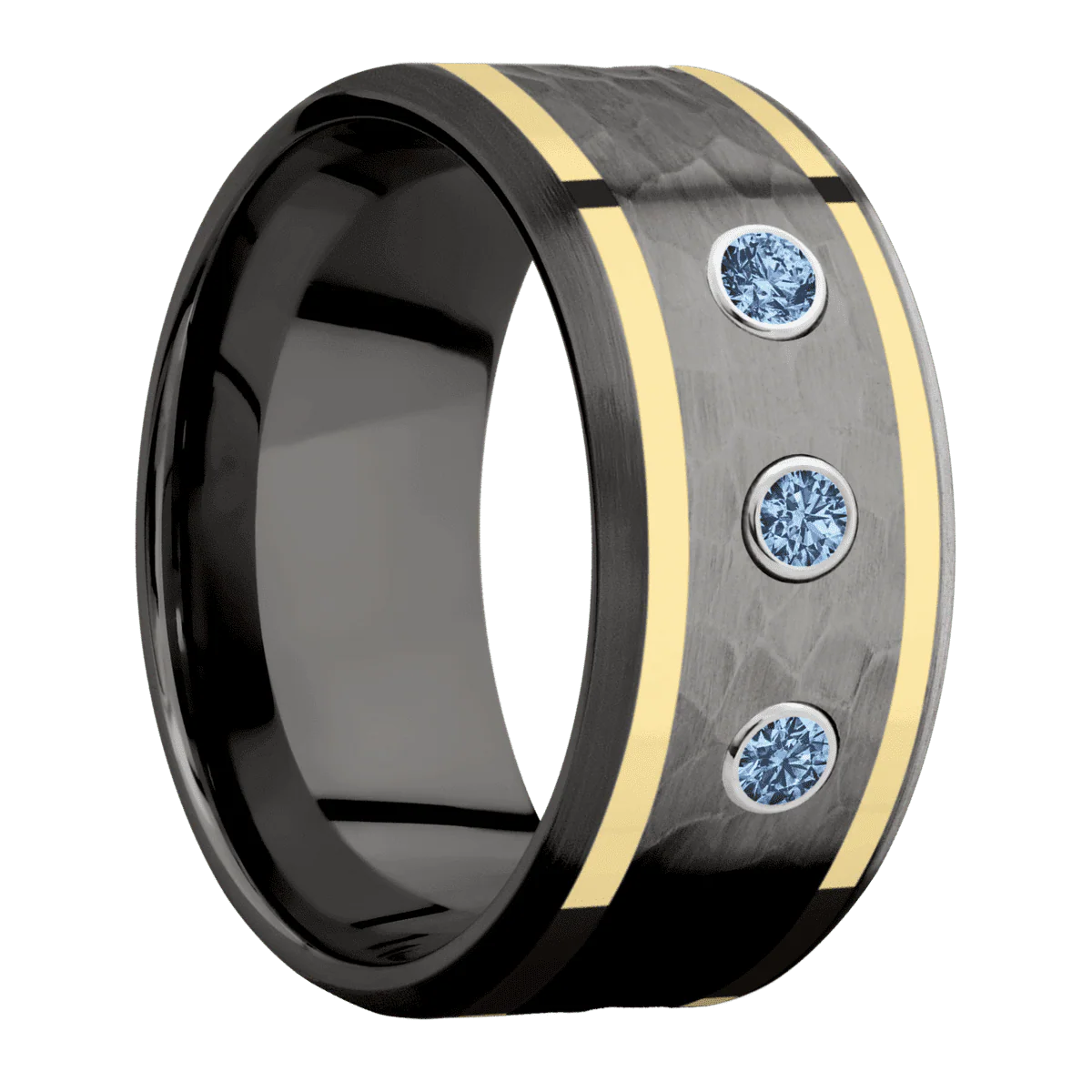 Tantalum Noir + Hammer , Satin Finish