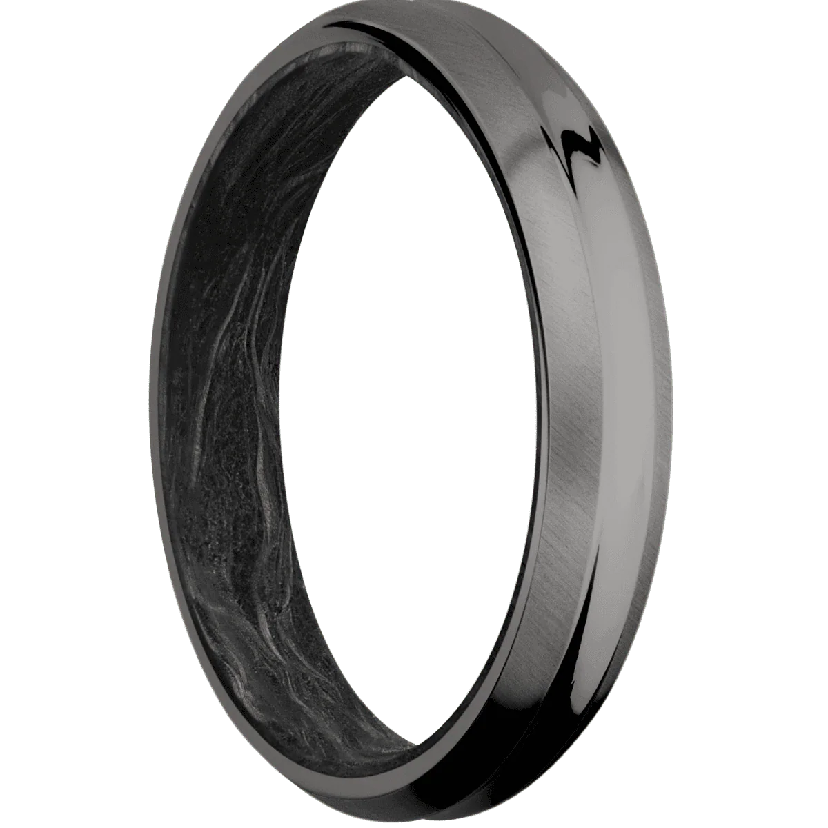 Tantalum Noir + Polish , Anglesatin Finish + Forged Carbon Fiber