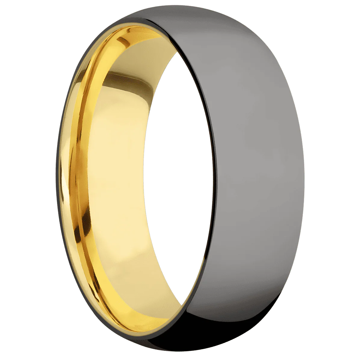 Tantalum Noir + Polish Finish + 18K Yellow Gold