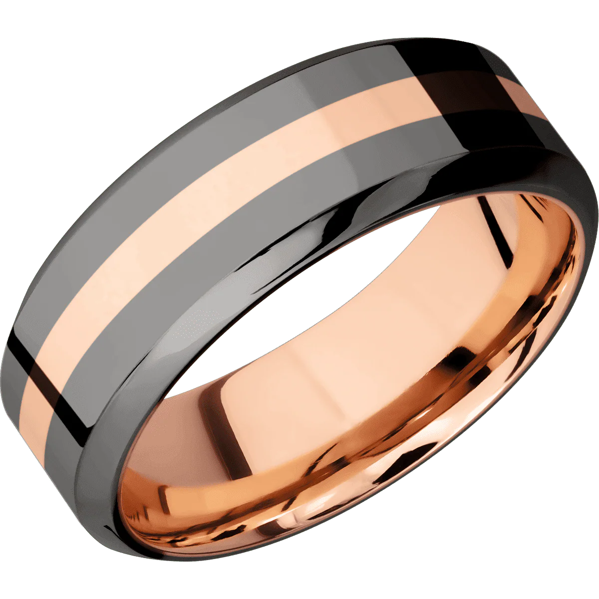 Tantalum Noir + Polish , Polish Finish + 14K Rose Gold - Image 2